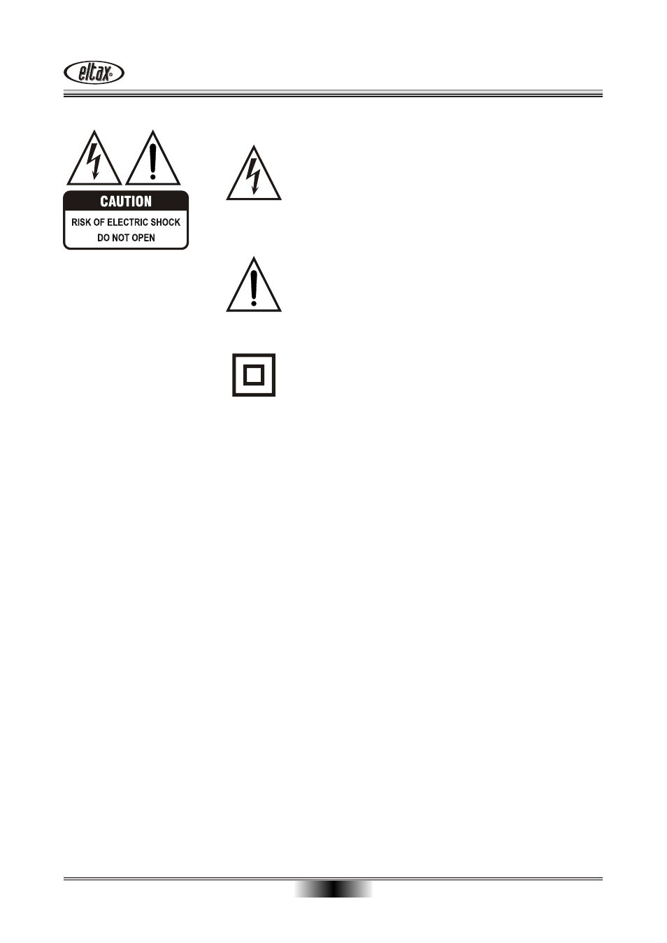 Safety precautions | Eltax DV-280 User Manual | Page 4 / 28