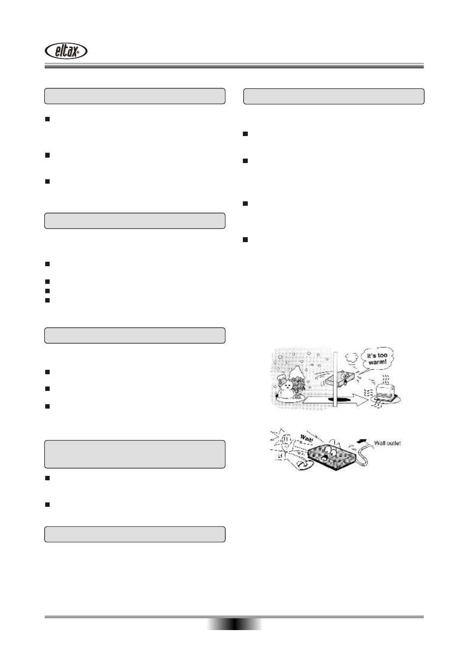 Important information handling instructions, Protect the power cord, Positioning | Interference, Condensation | Eltax DV-280 User Manual | Page 7 / 28