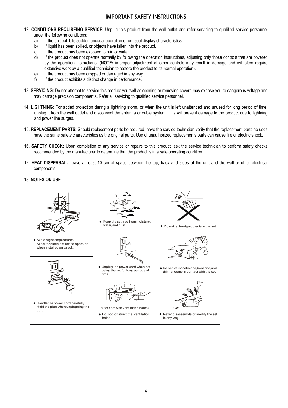 Important safety instructions | Eltax AVR-320 User Manual | Page 4 / 24