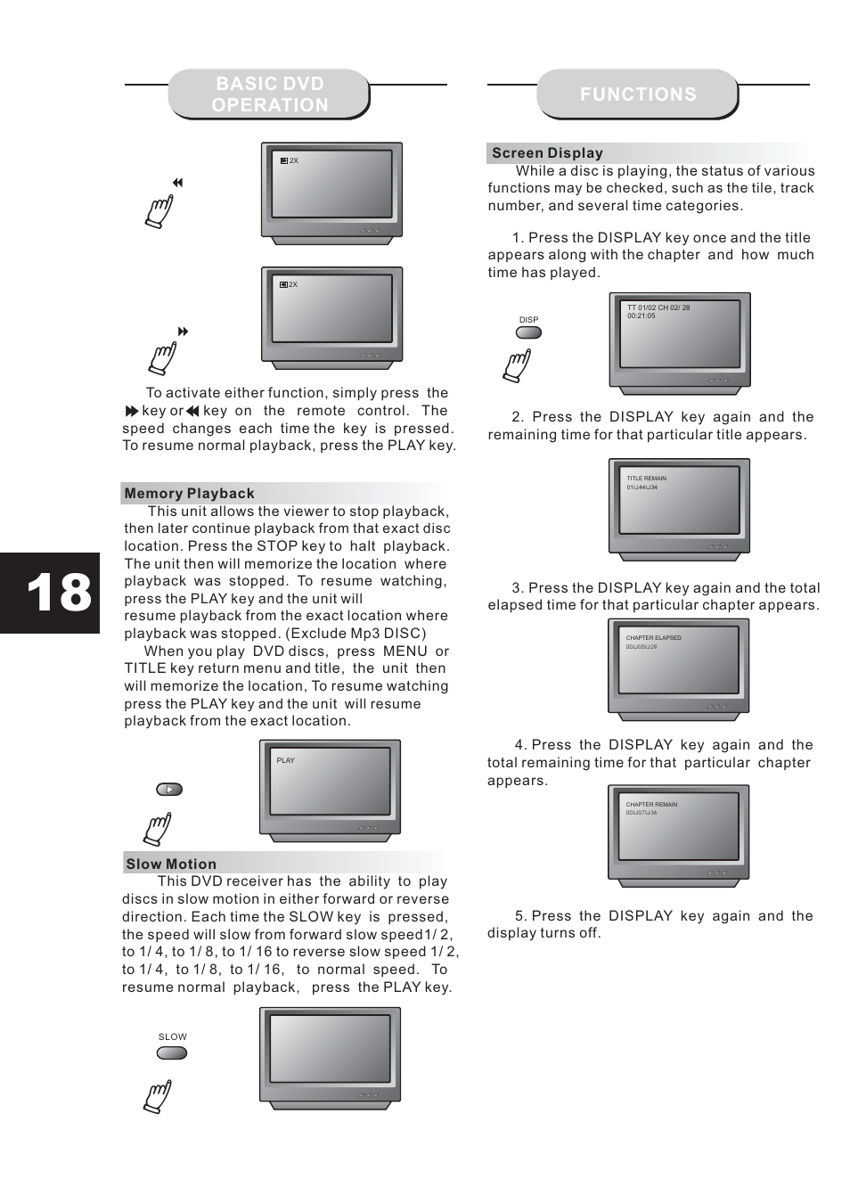 Basic dvd operation functions | Eltax HT-153 User Manual | Page 18 / 32