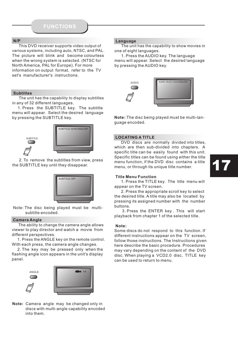 Functions | Eltax DR-109 User Manual | Page 19 / 32