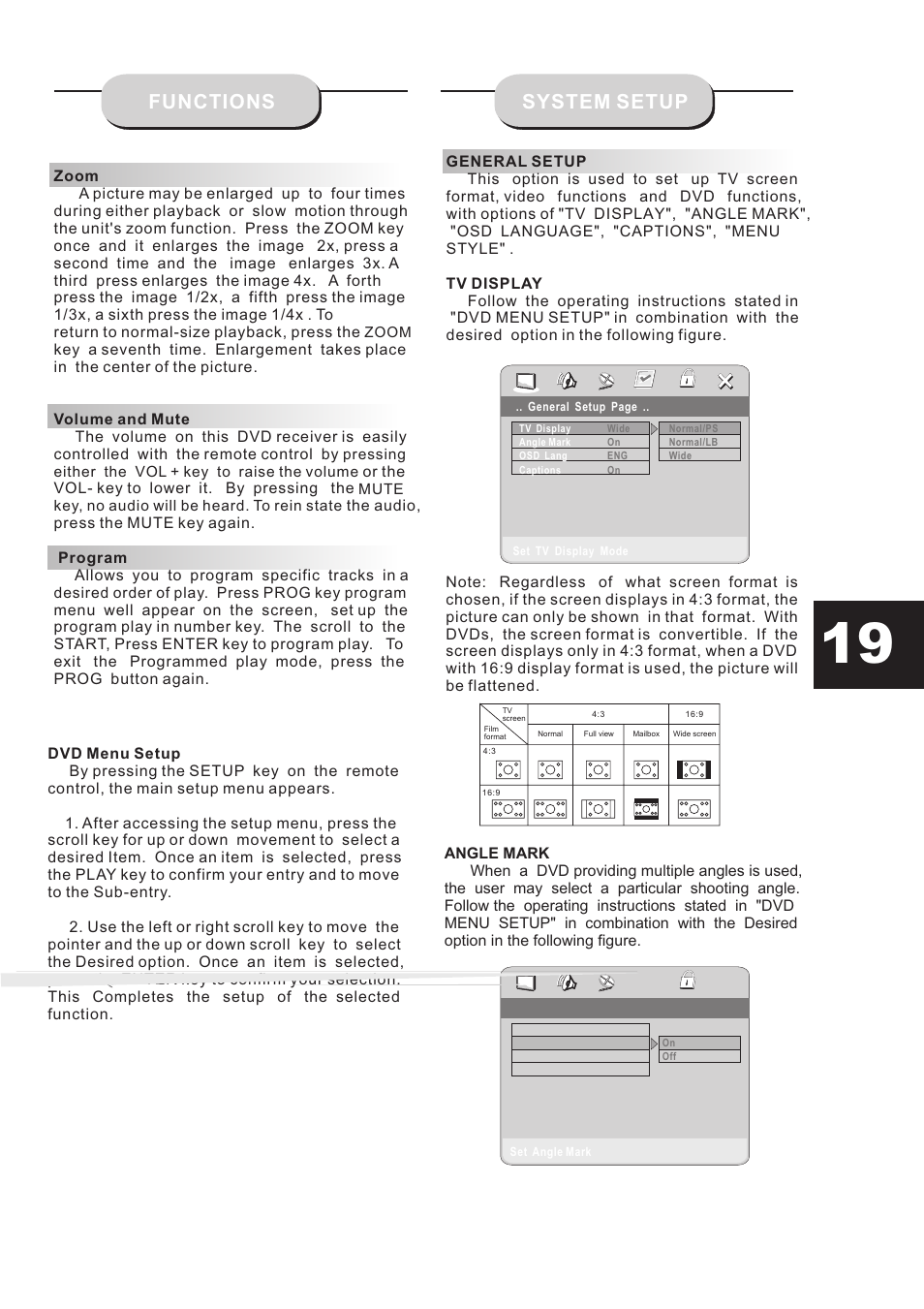 System setup functions | Eltax DR-109 User Manual | Page 21 / 32