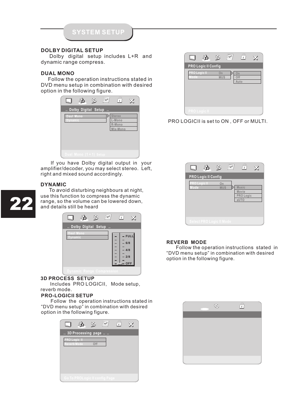 System setup | Eltax DR-109 User Manual | Page 24 / 32