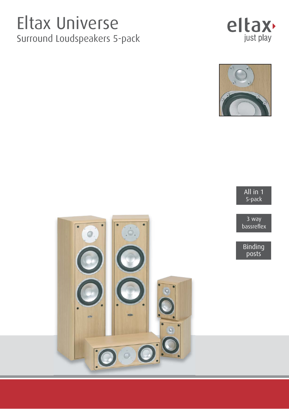 Eltax Universe Surround Loudspeaker User Manual | 1 page