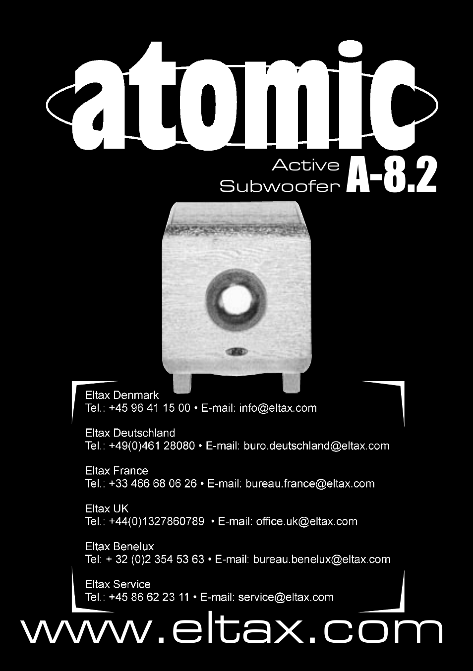 A-8.2, Active subwoofer | Eltax Atomic A-8.2 User Manual | Page 12 / 12