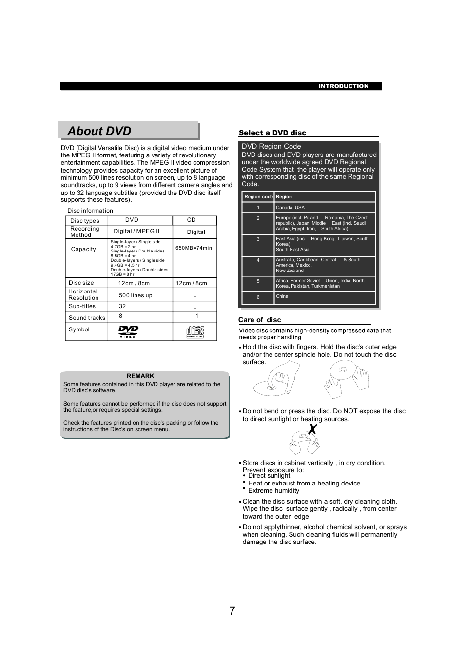 About dvd | Eltax DV-150 User Manual | Page 7 / 32