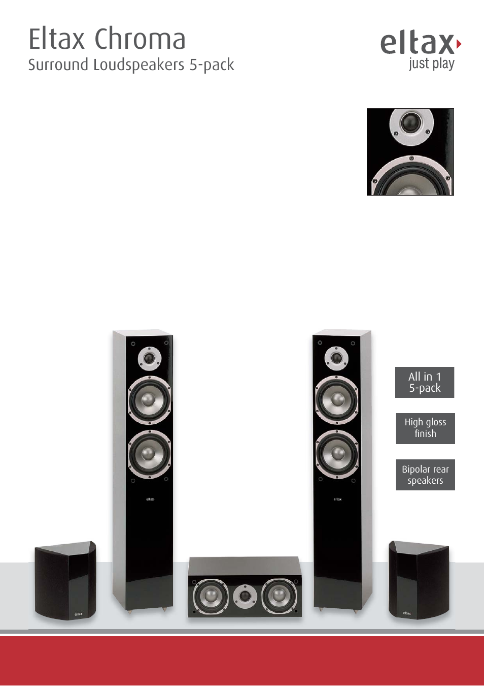 Eltax Surround Loudspeakers 5-pack Chroma User Manual | 1 page