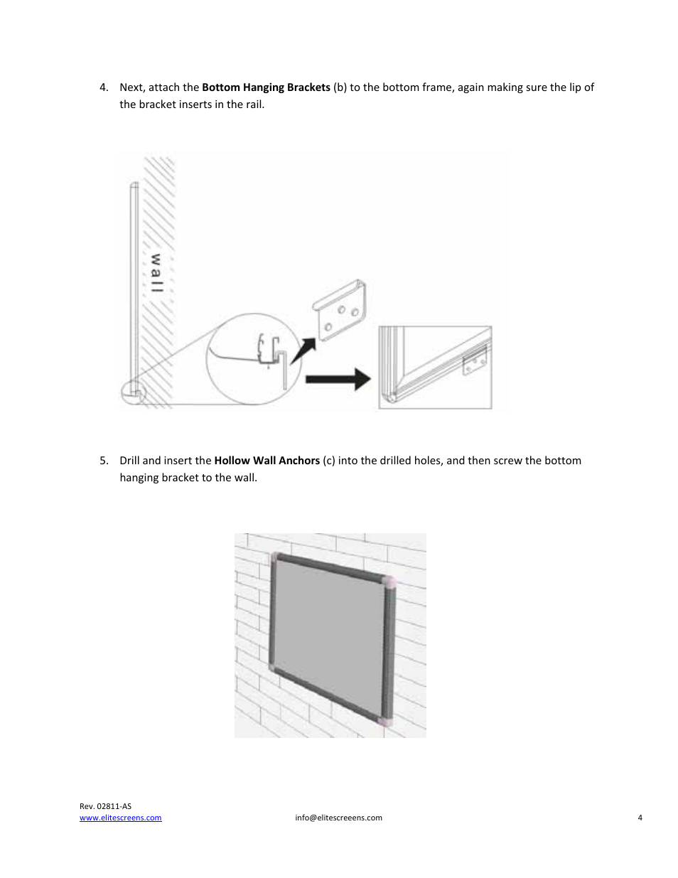 Elite Screens Universal User Manual | Page 4 / 8