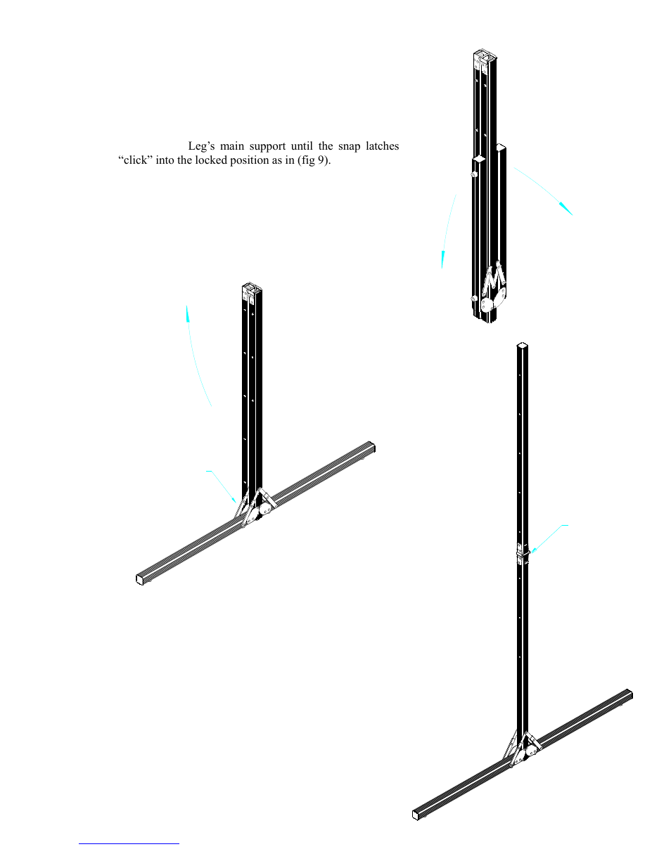 Standard t-leg support | Elite Screens REV043010-JA User Manual | Page 4 / 10