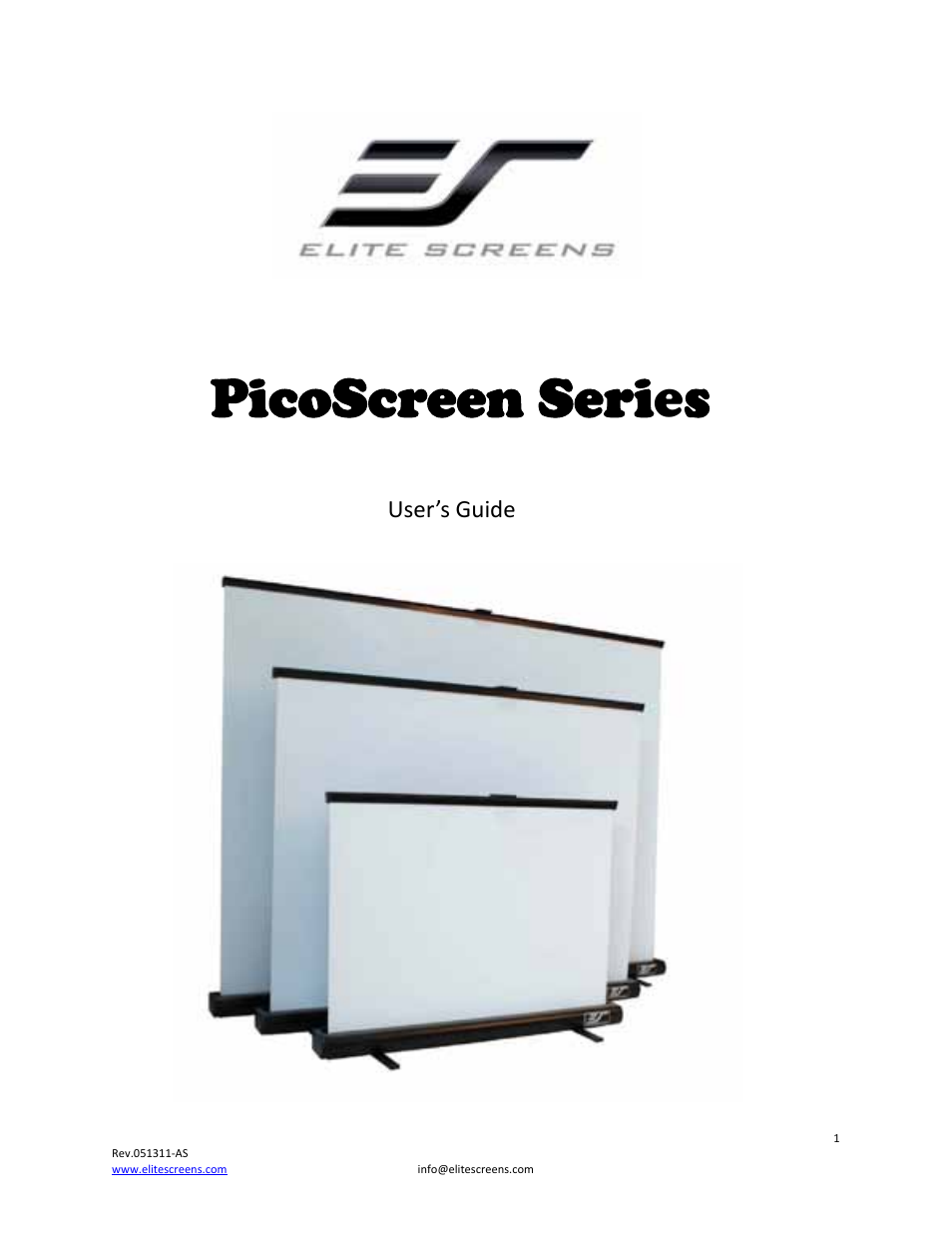 Elite Screens Pico Screen User Manual | 6 pages