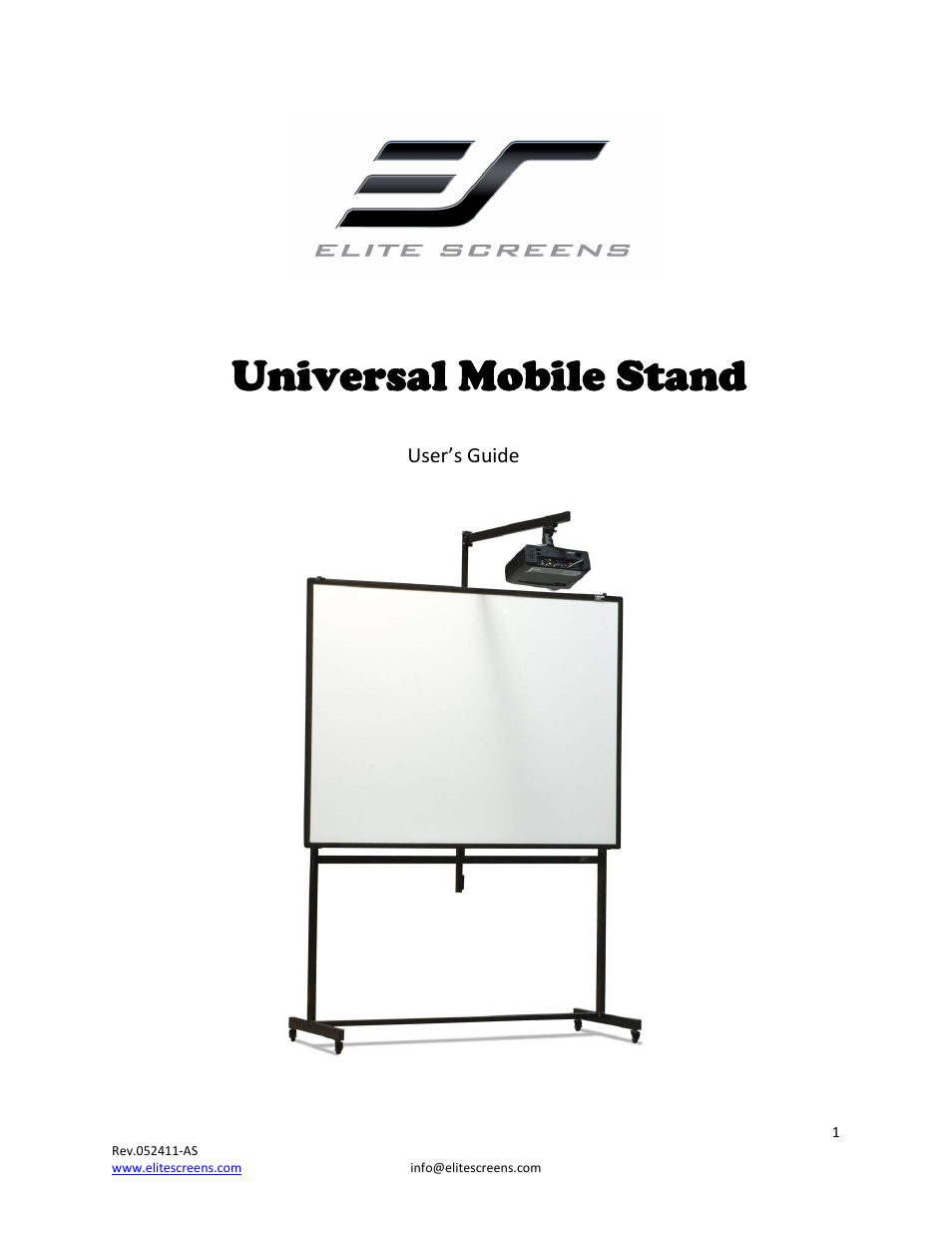 Elite Screens REV.052411AS User Manual | 10 pages