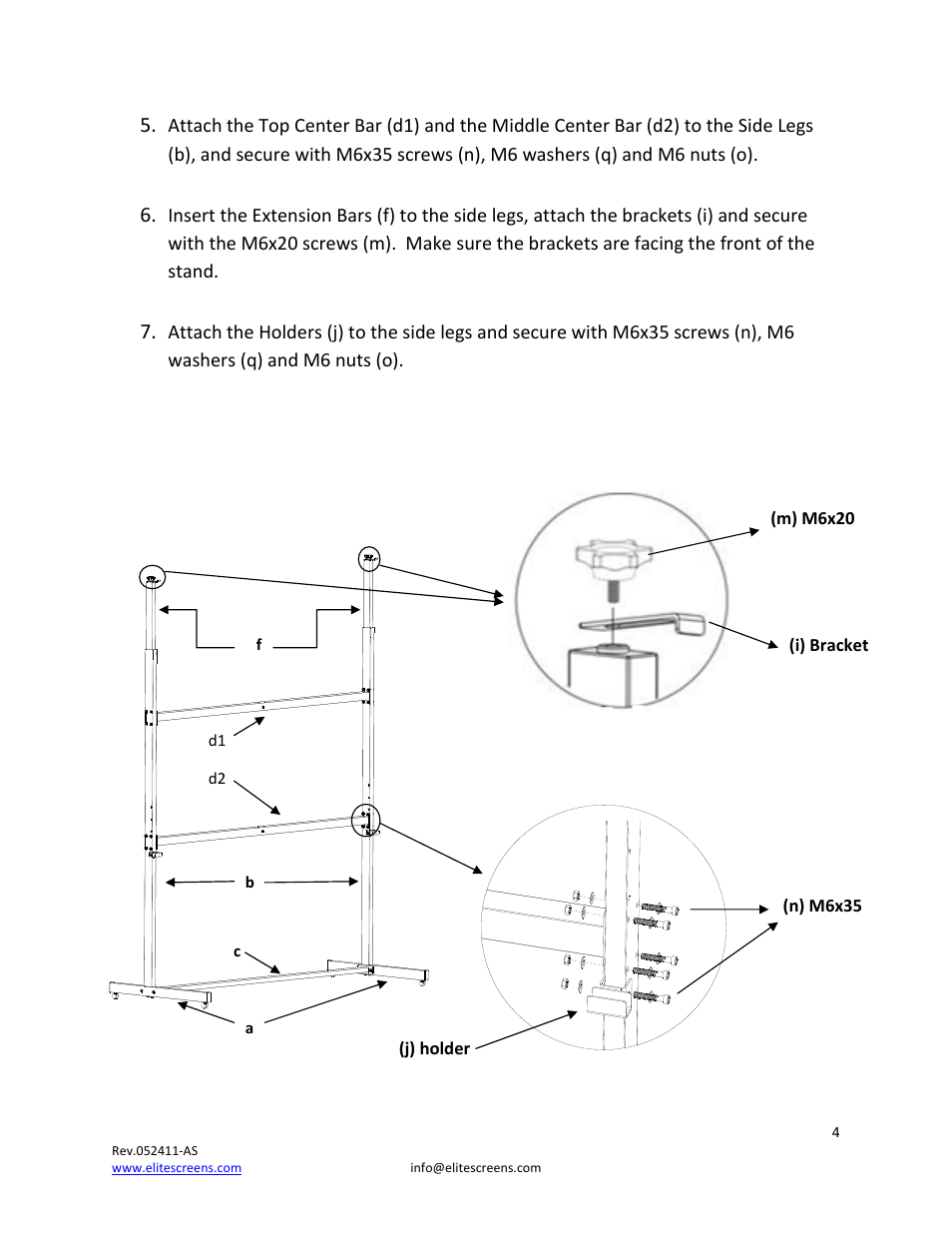 Elite Screens REV.052411AS User Manual | Page 4 / 10