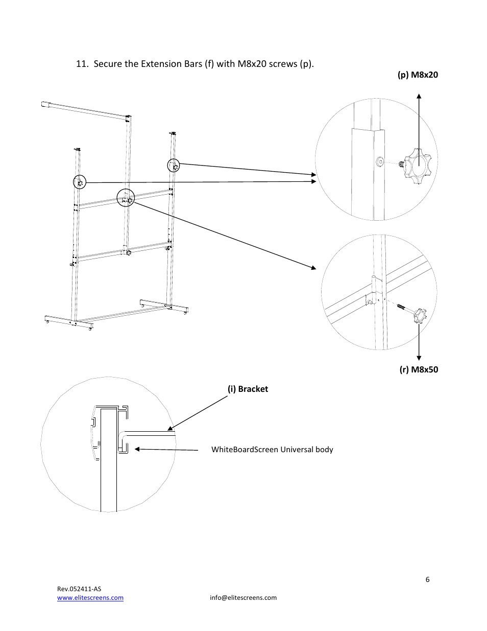 Elite Screens REV.052411AS User Manual | Page 6 / 10