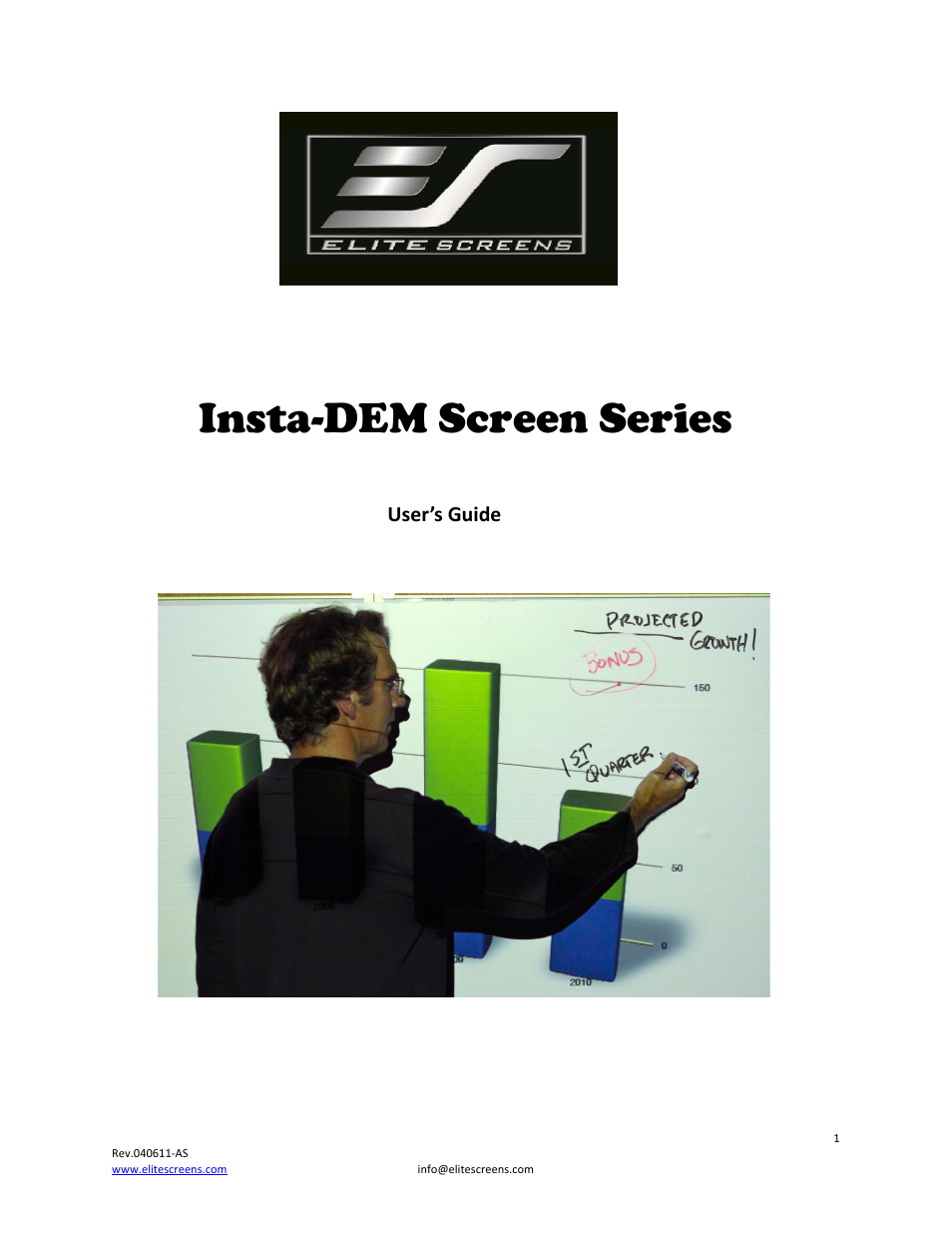 Elite Screens Insta-DEM User Manual | 6 pages