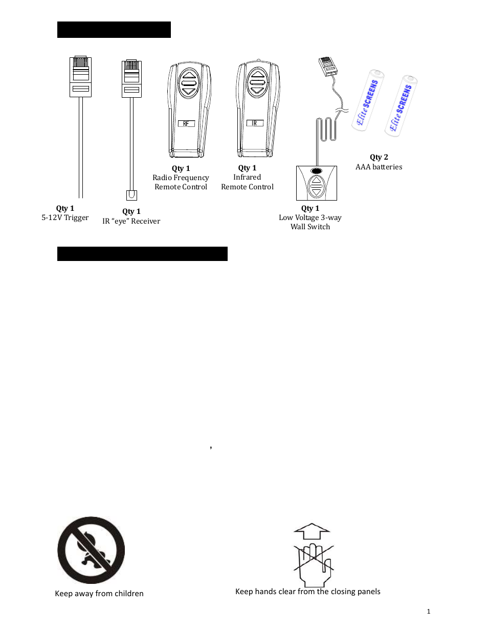 Kestrel accessories | Elite Screens 062310-JA User Manual | Page 2 / 8