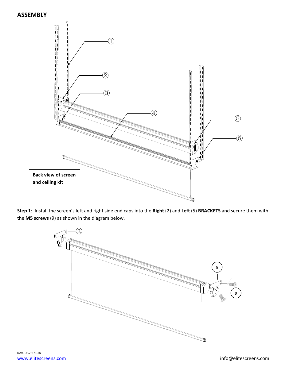 Assembly | Elite Screens HQ7160 User Manual | Page 3 / 8