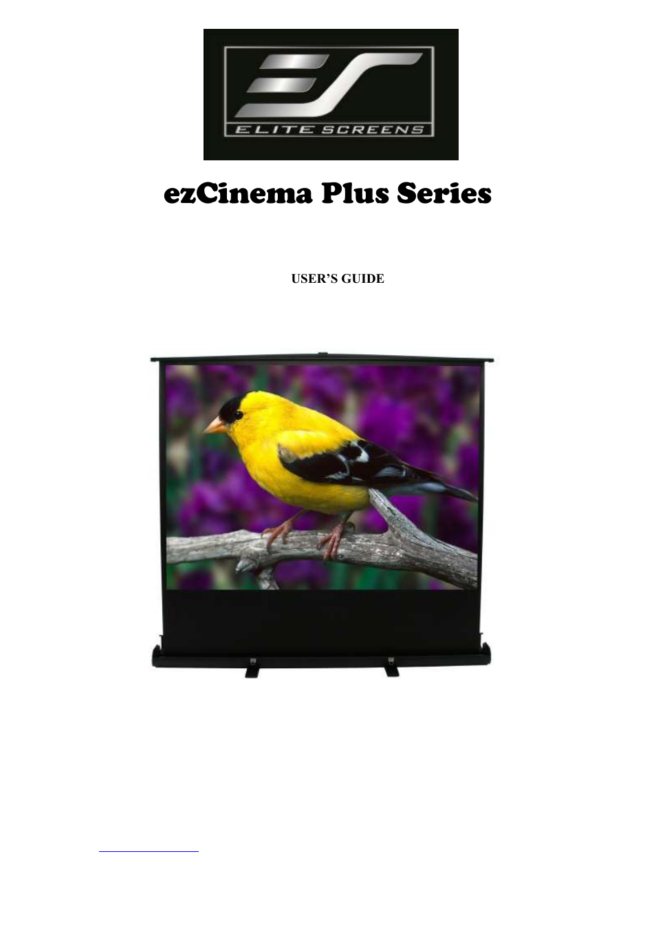 Elite Screens ezCinema Plus User Manual | 8 pages