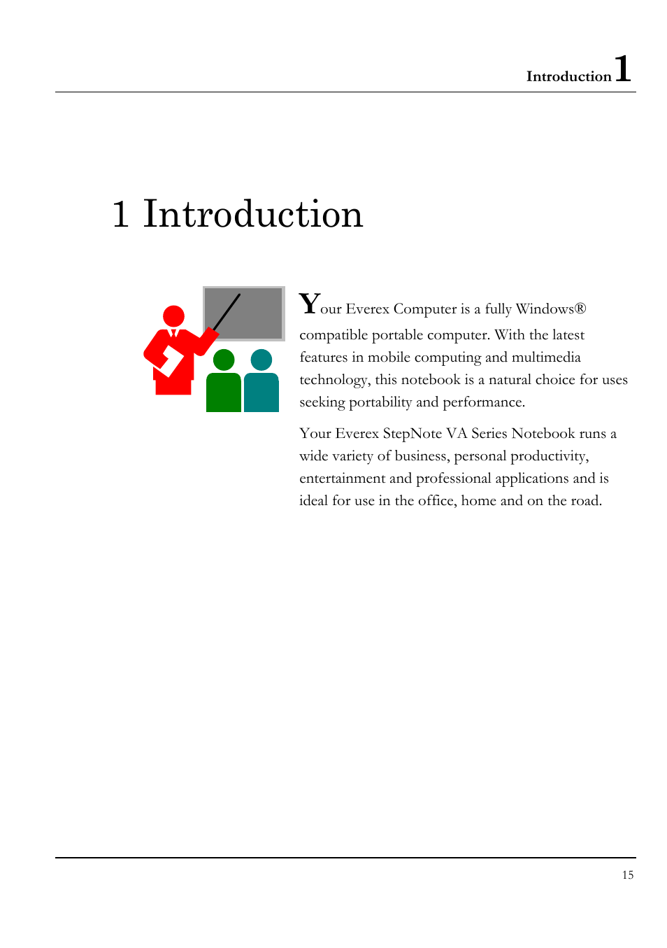 1 introduction | Everex VA4103 User Manual | Page 15 / 140