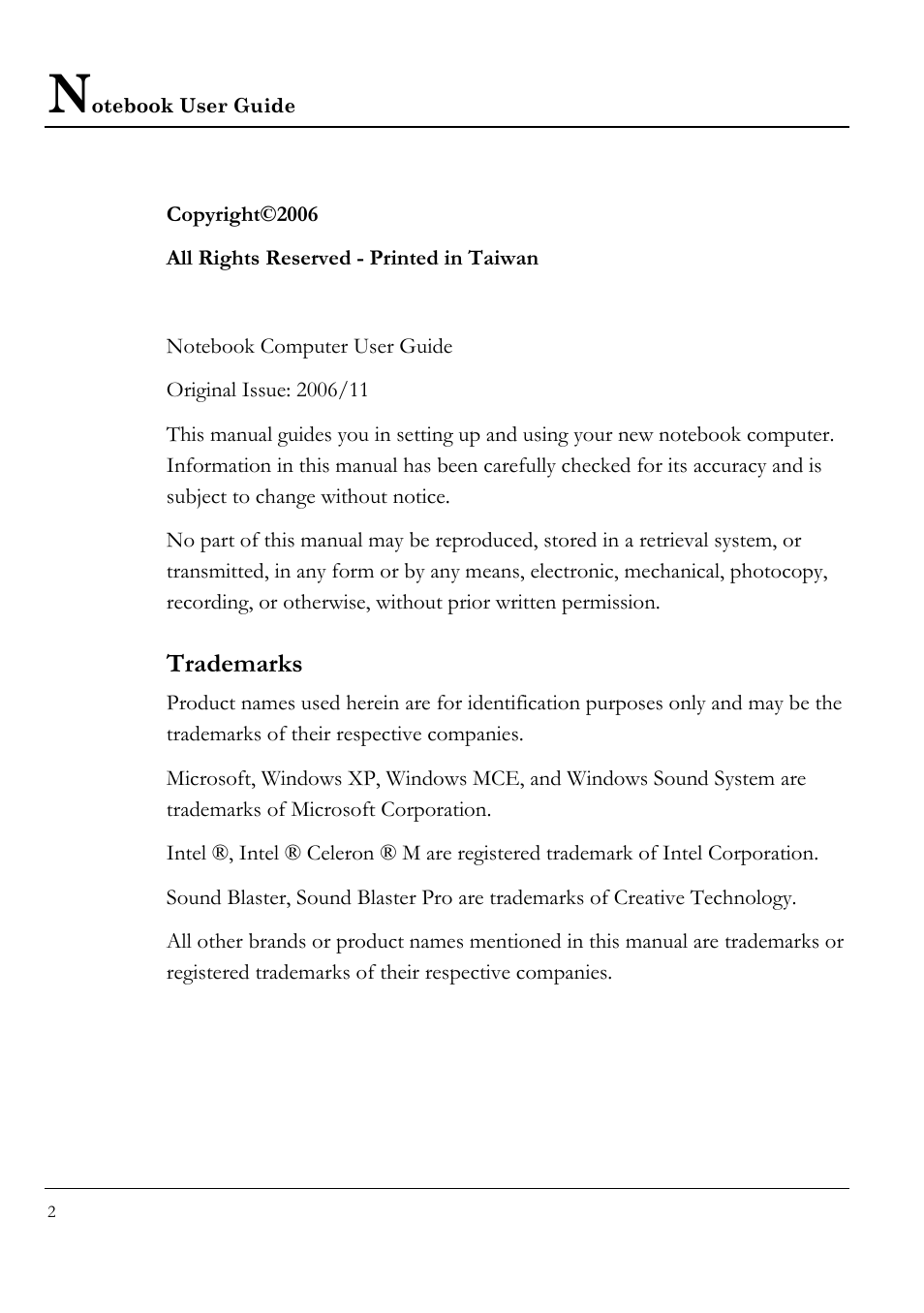 Trademarks | Everex VA4103 User Manual | Page 2 / 140