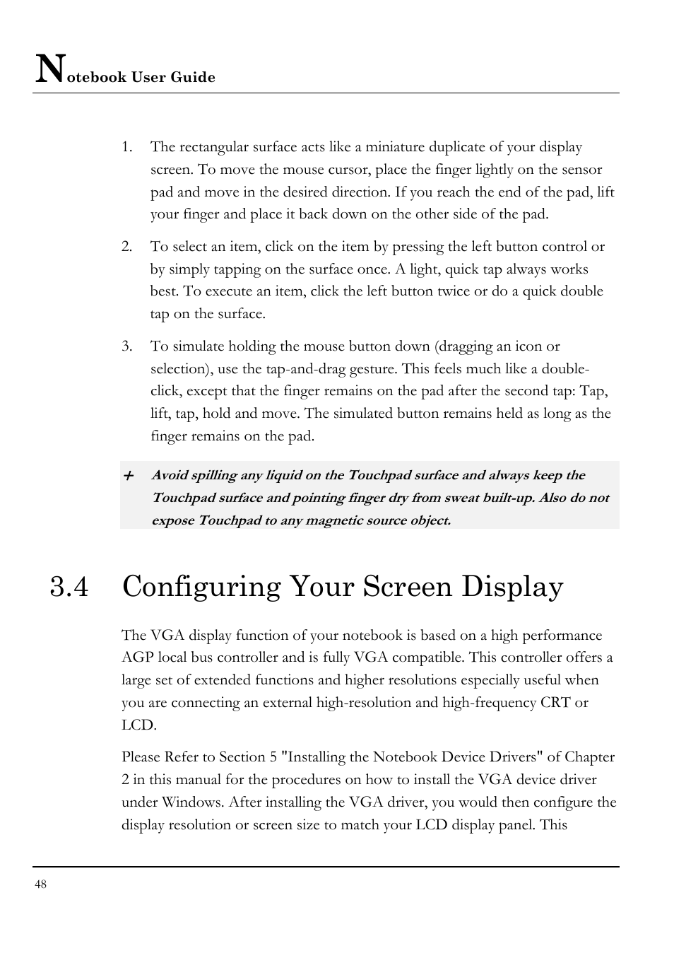 4 configuring your screen display | Everex VA4103 User Manual | Page 48 / 140