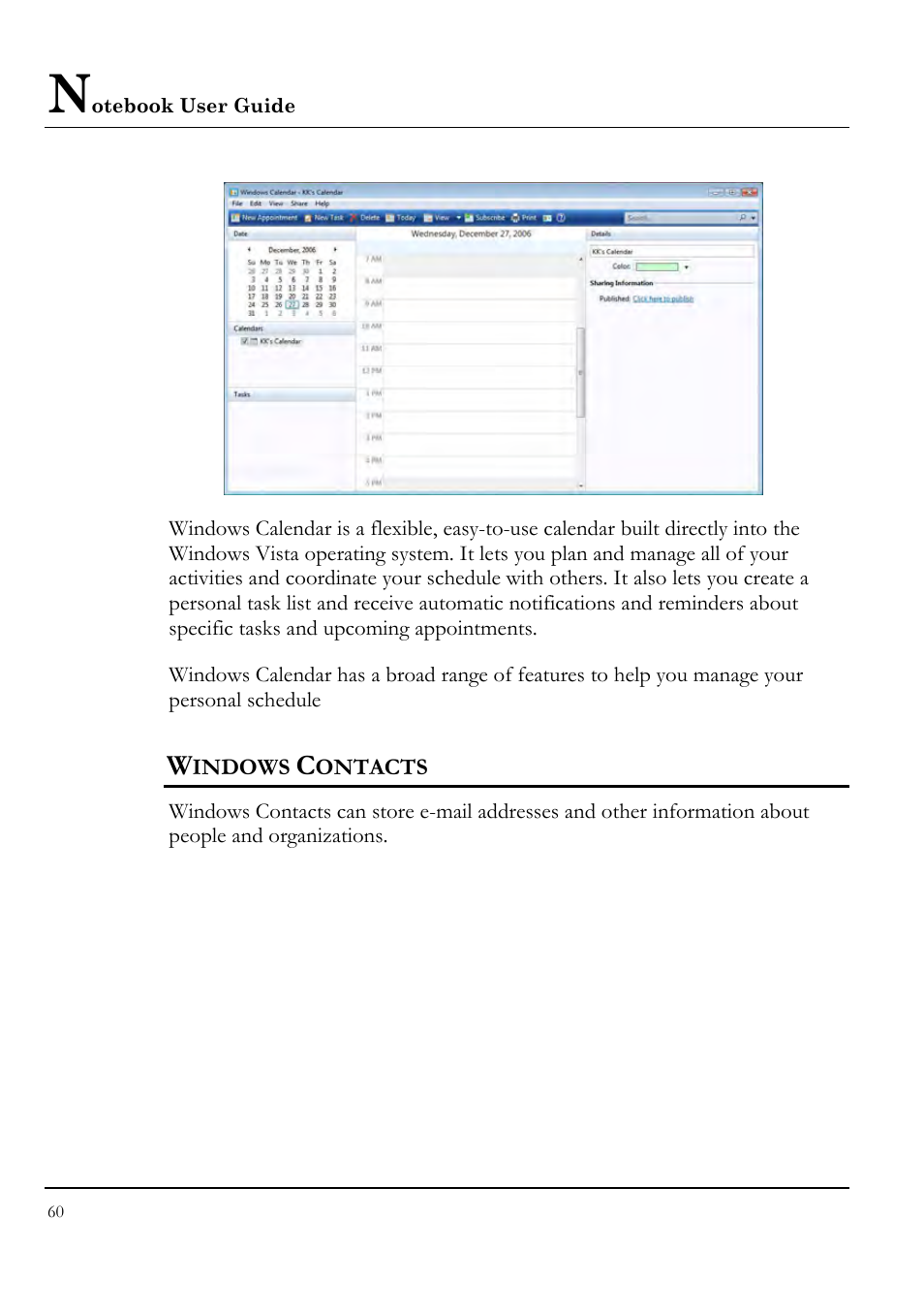 Windows contacts | Everex VA4103 User Manual | Page 60 / 140