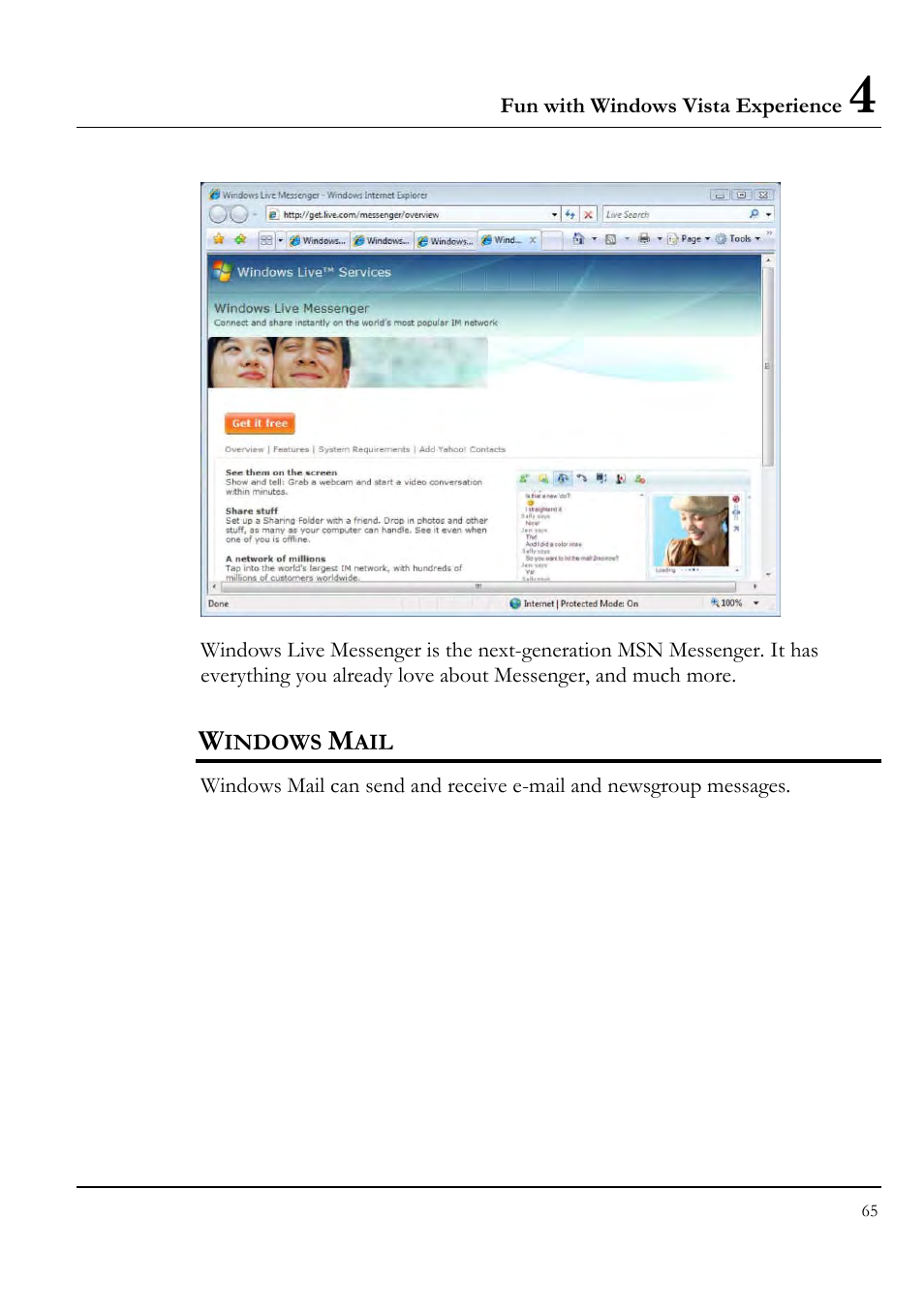 Windows mail | Everex VA4103 User Manual | Page 65 / 140