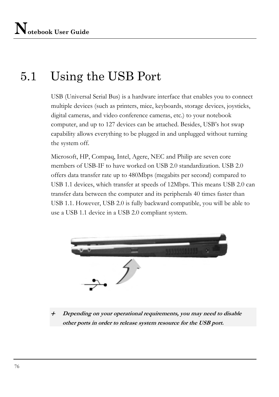 1 using the usb port | Everex VA4103 User Manual | Page 76 / 140