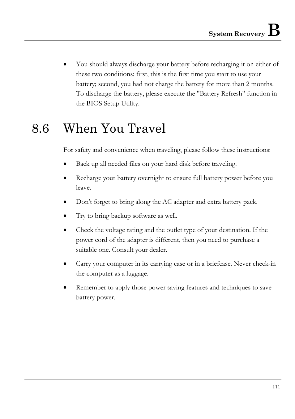 6 when you travel | Everex LW7WE User Manual | Page 111 / 122