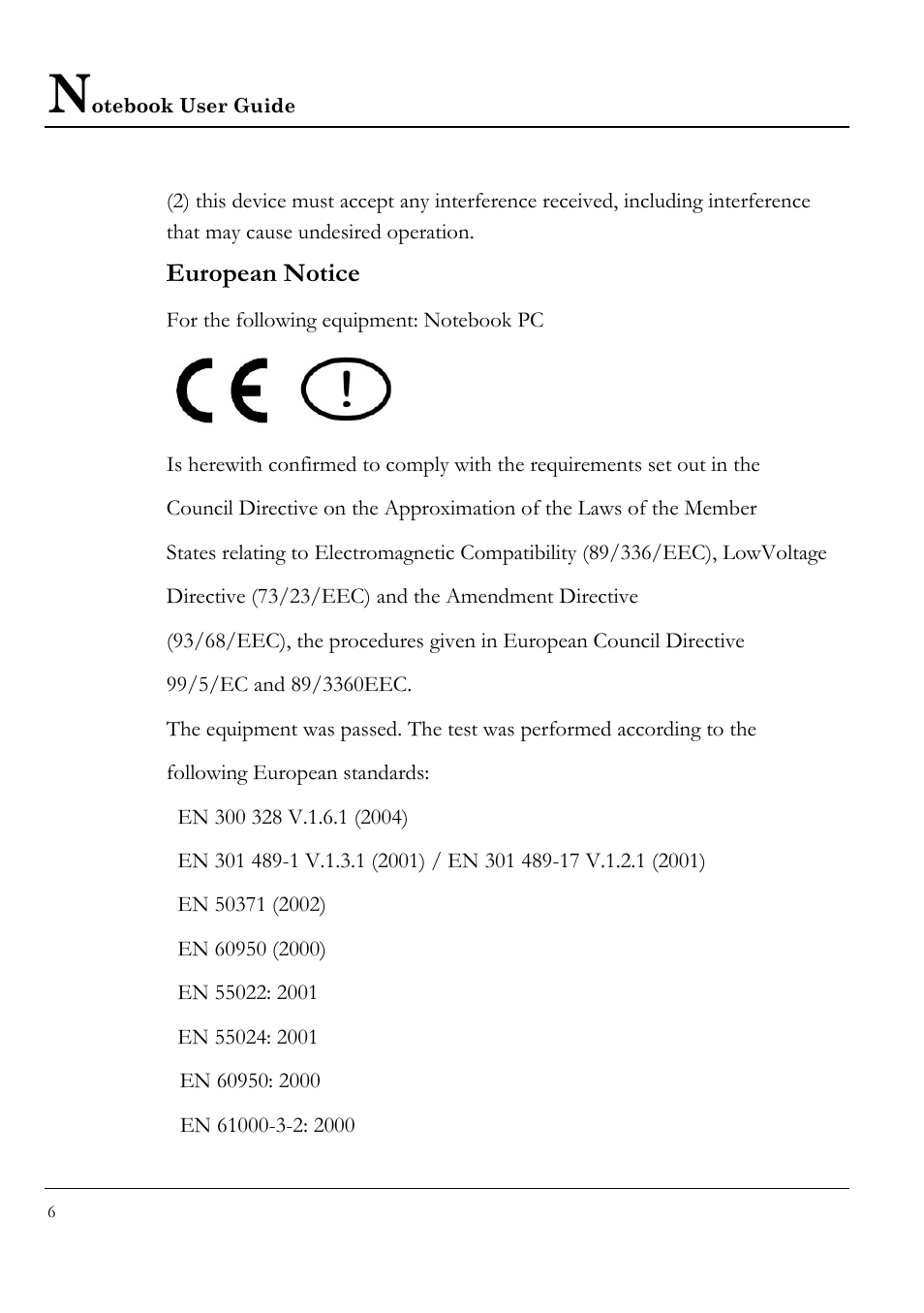 European notice | Everex LW7WE User Manual | Page 6 / 122