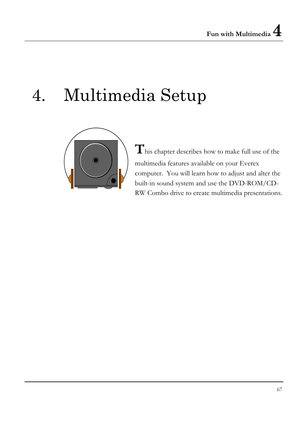 Multimedia setup | Everex LW7WE User Manual | Page 67 / 122