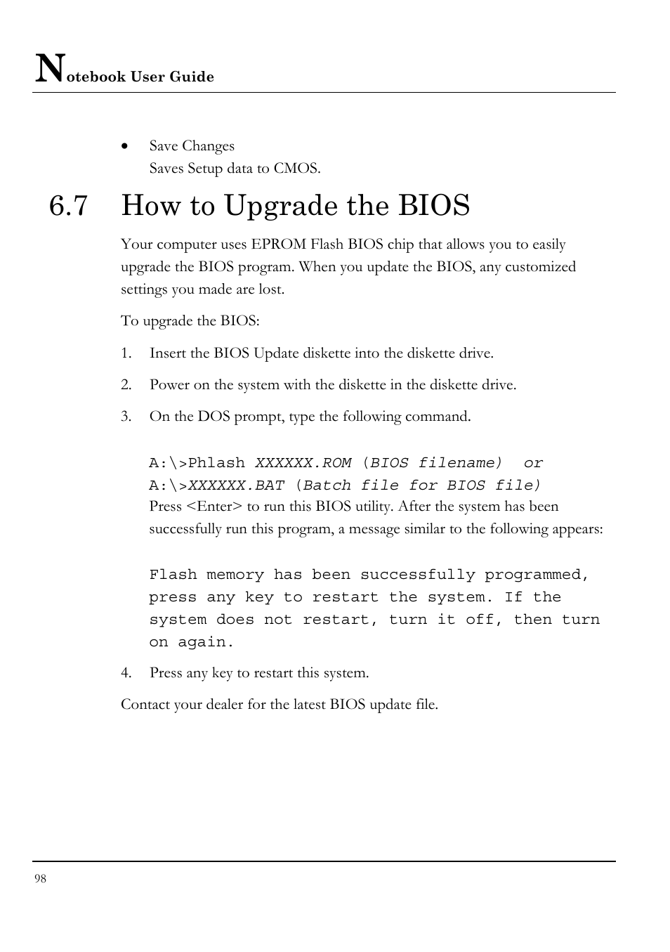 7 how to upgrade the bios | Everex LW7WE User Manual | Page 98 / 122