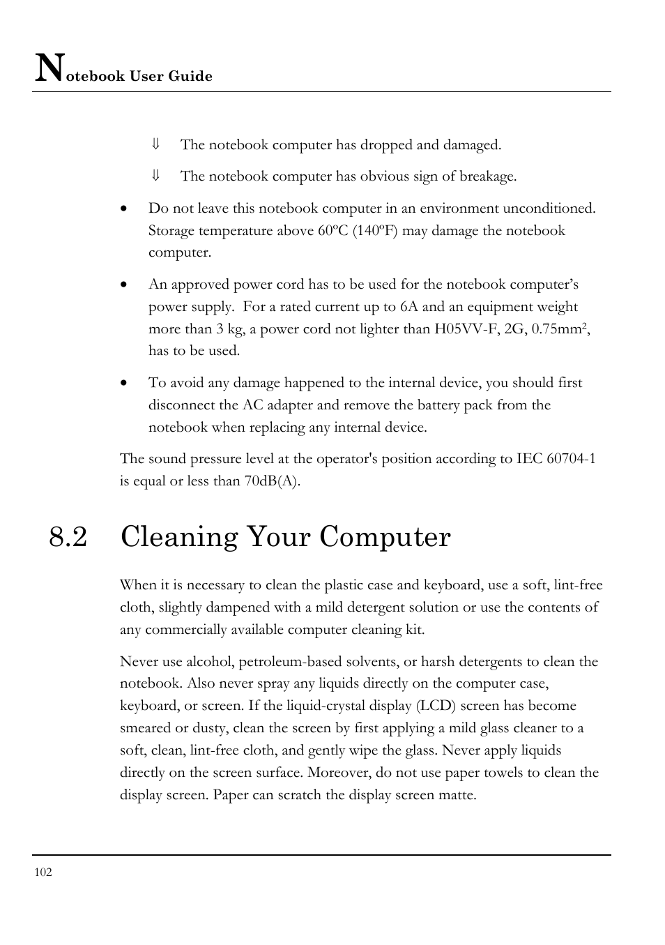 2 cleaning your computer | Everex STEPNOTE VA4200M User Manual | Page 102 / 138