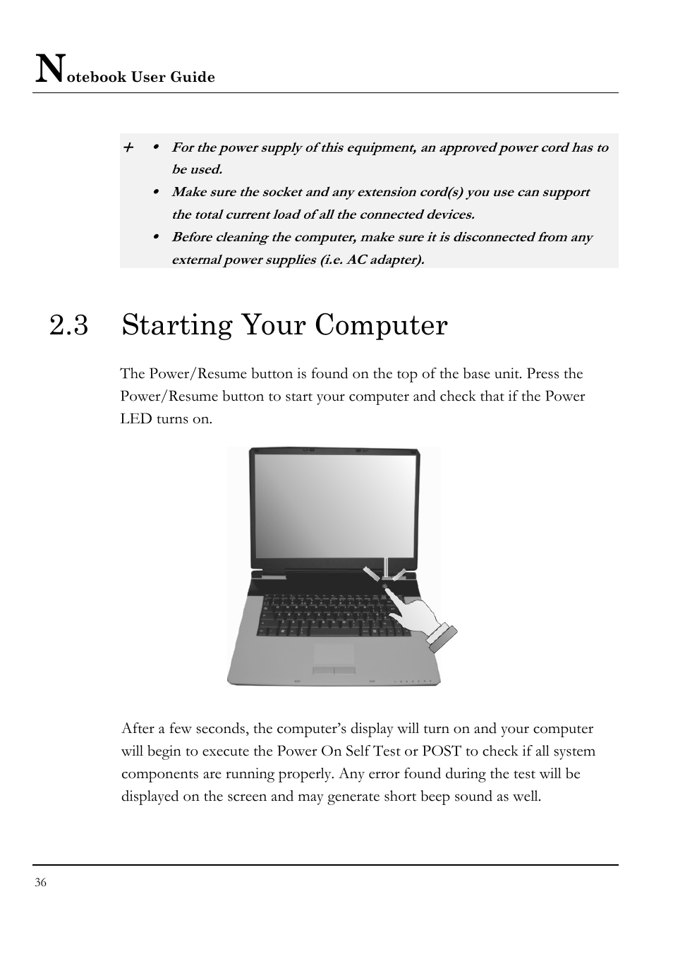 3 starting your computer | Everex STEPNOTE VA4200M User Manual | Page 36 / 138