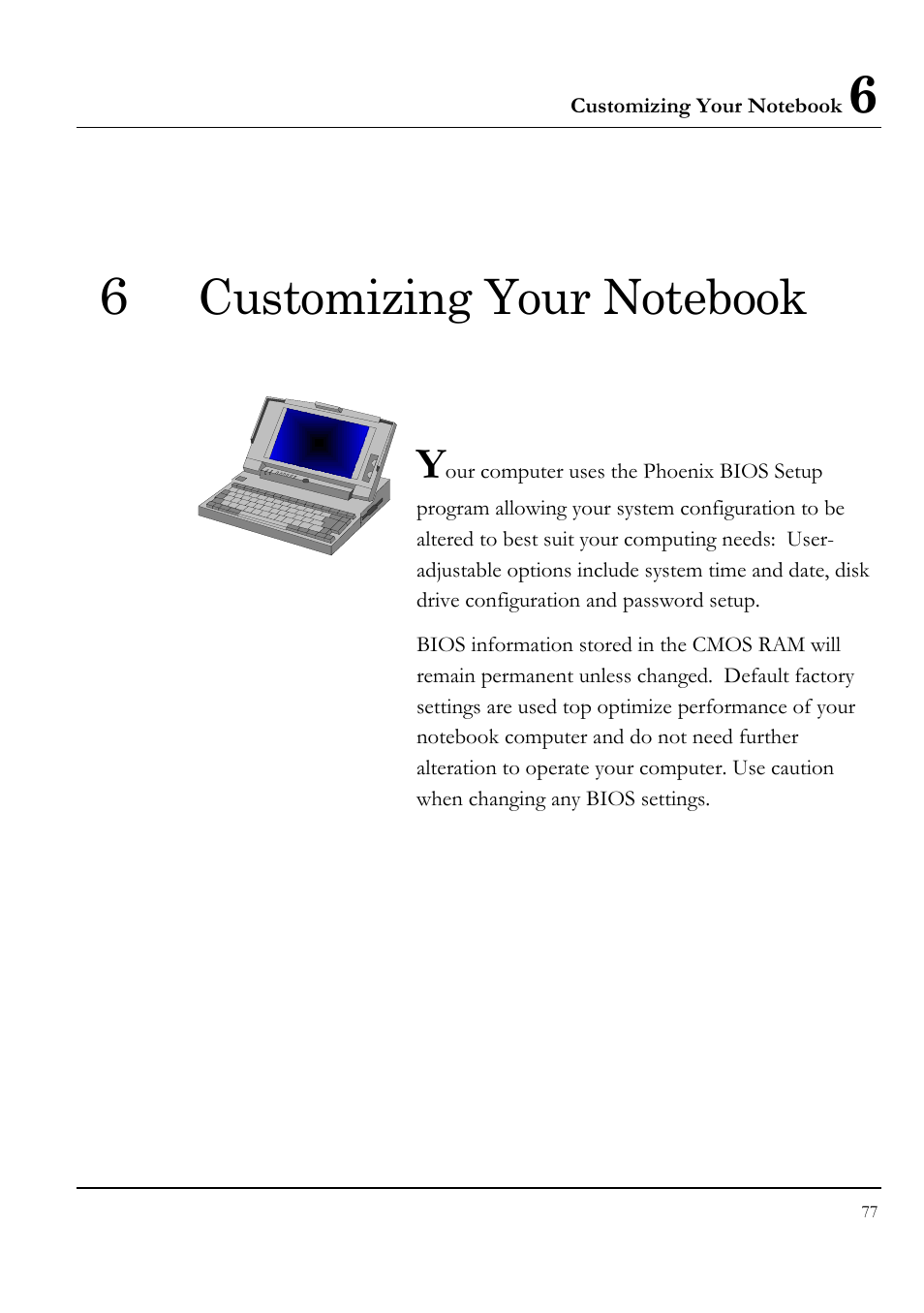 6 customizing your notebook | Everex STEPNOTE VA4200M User Manual | Page 77 / 138