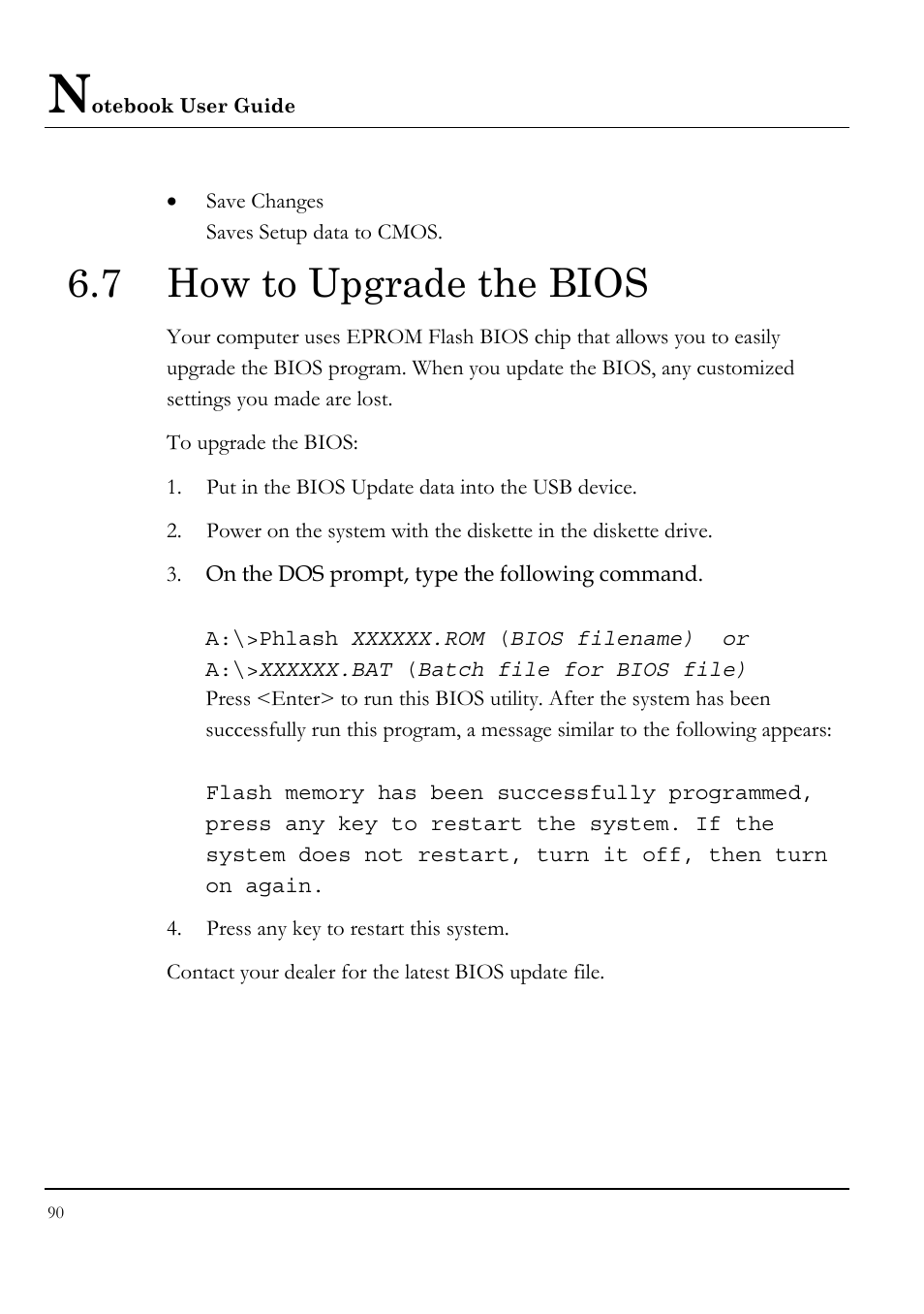 7 how to upgrade the bios | Everex STEPNOTE VA4200M User Manual | Page 90 / 138