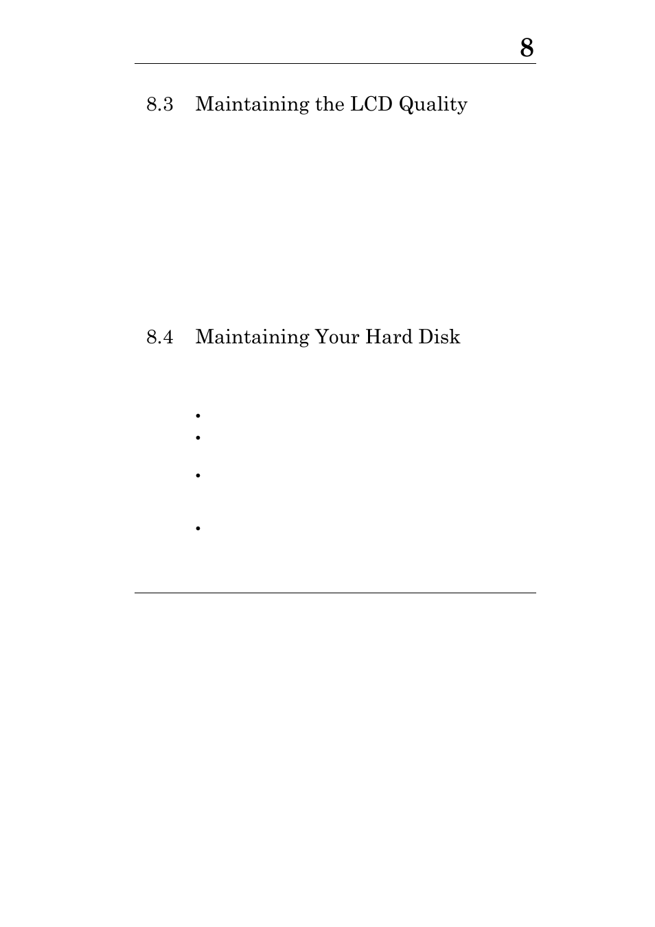 3 maintaining the lcd quality, 4 maintaining your hard disk | Everex VA2001T User Manual | Page 109 / 142