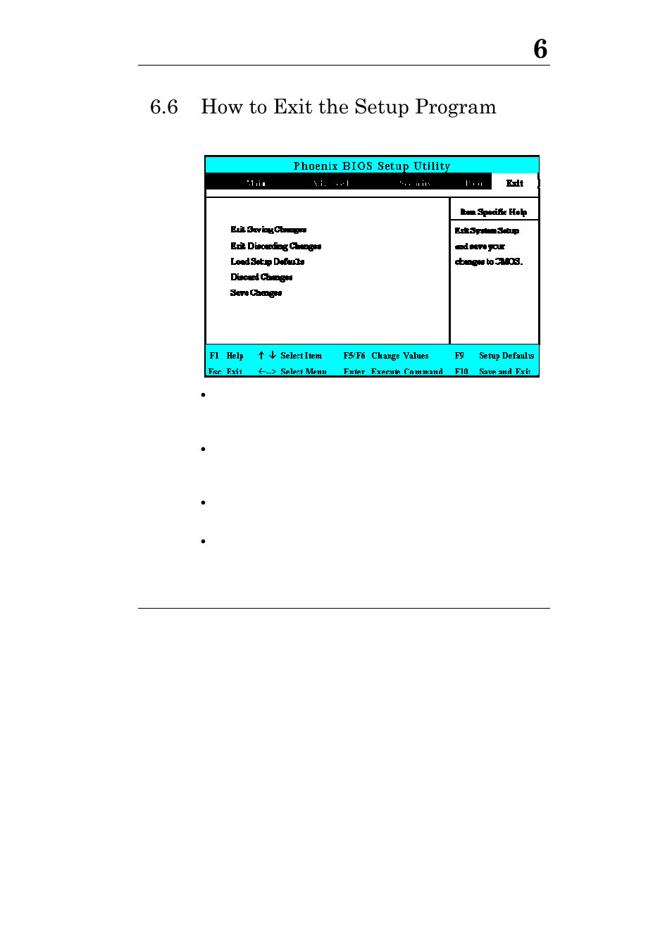 6 how to exit the setup program | Everex VA2001T User Manual | Page 97 / 142