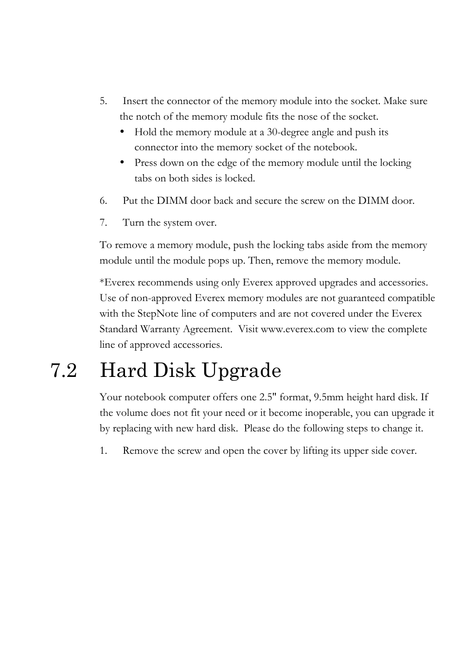 2 hard disk upgrade | Everex Stepnote NC User Manual | Page 102 / 140