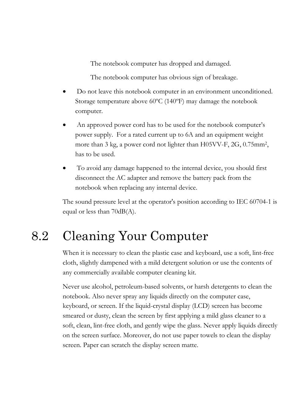 2 cleaning your computer | Everex Stepnote NC User Manual | Page 108 / 140