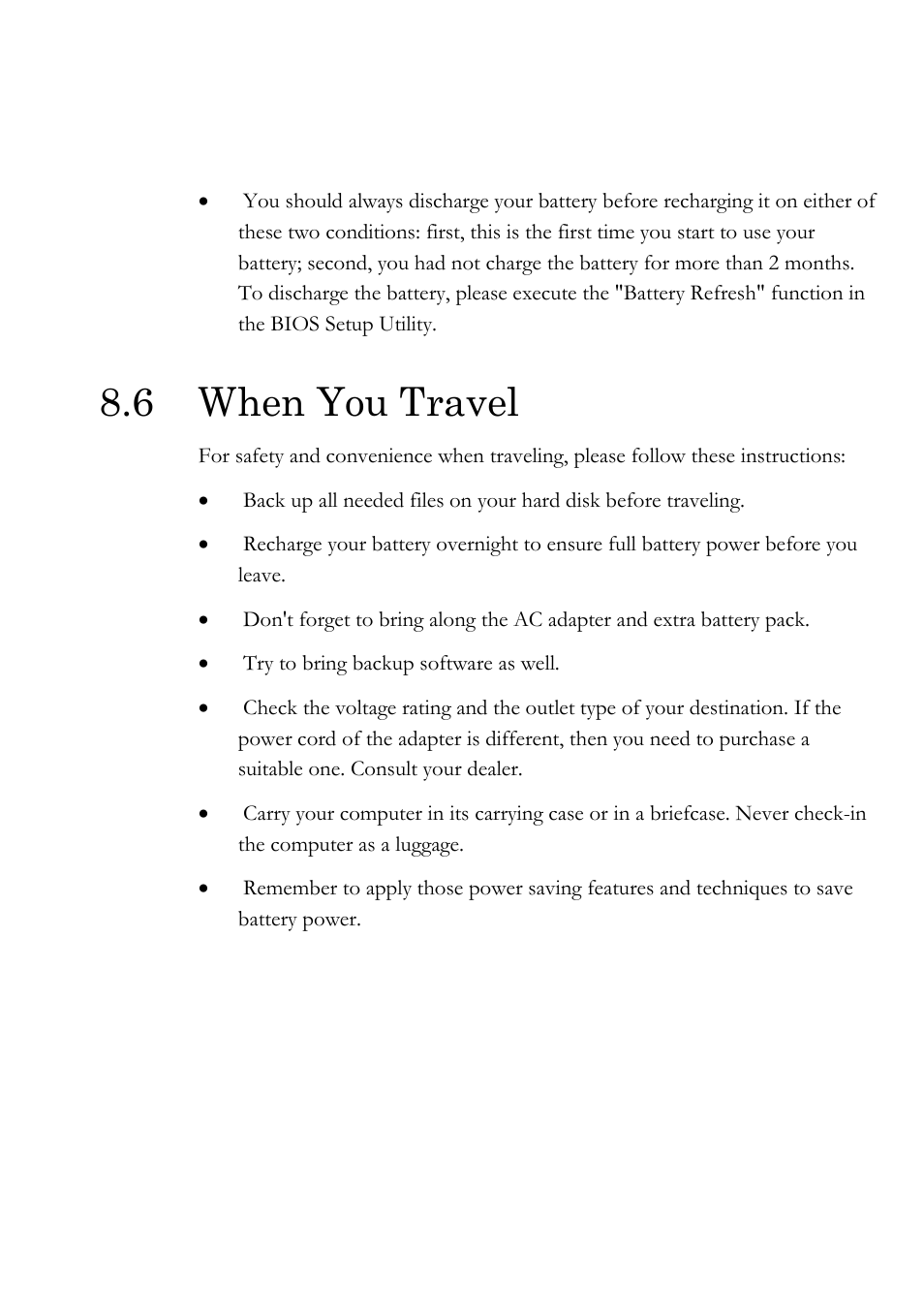 6 when you travel | Everex Stepnote NC User Manual | Page 111 / 140