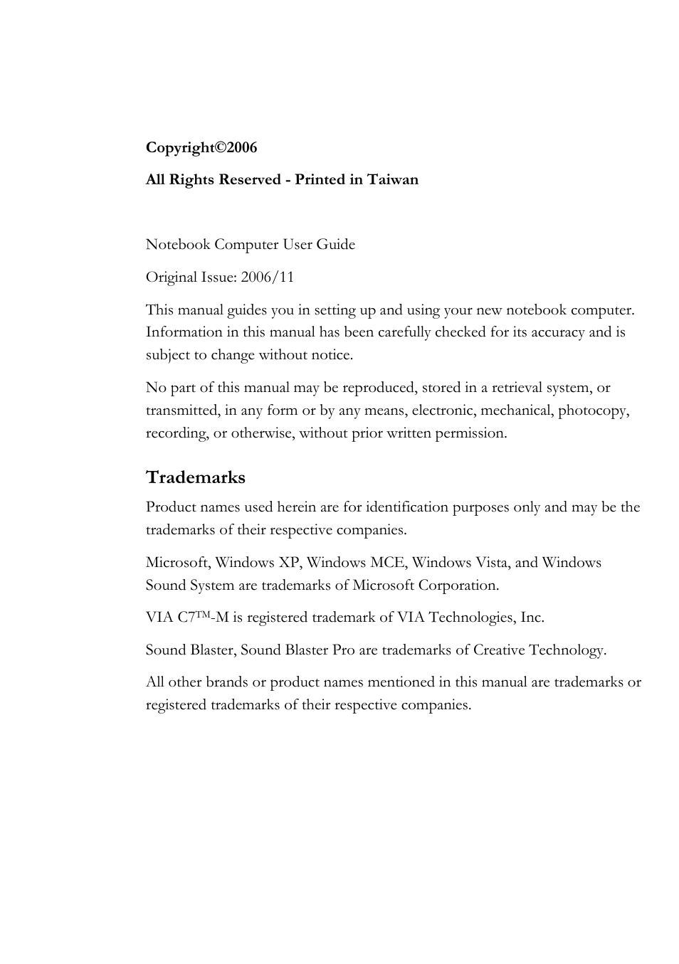 Trademarks | Everex Stepnote NC User Manual | Page 2 / 140