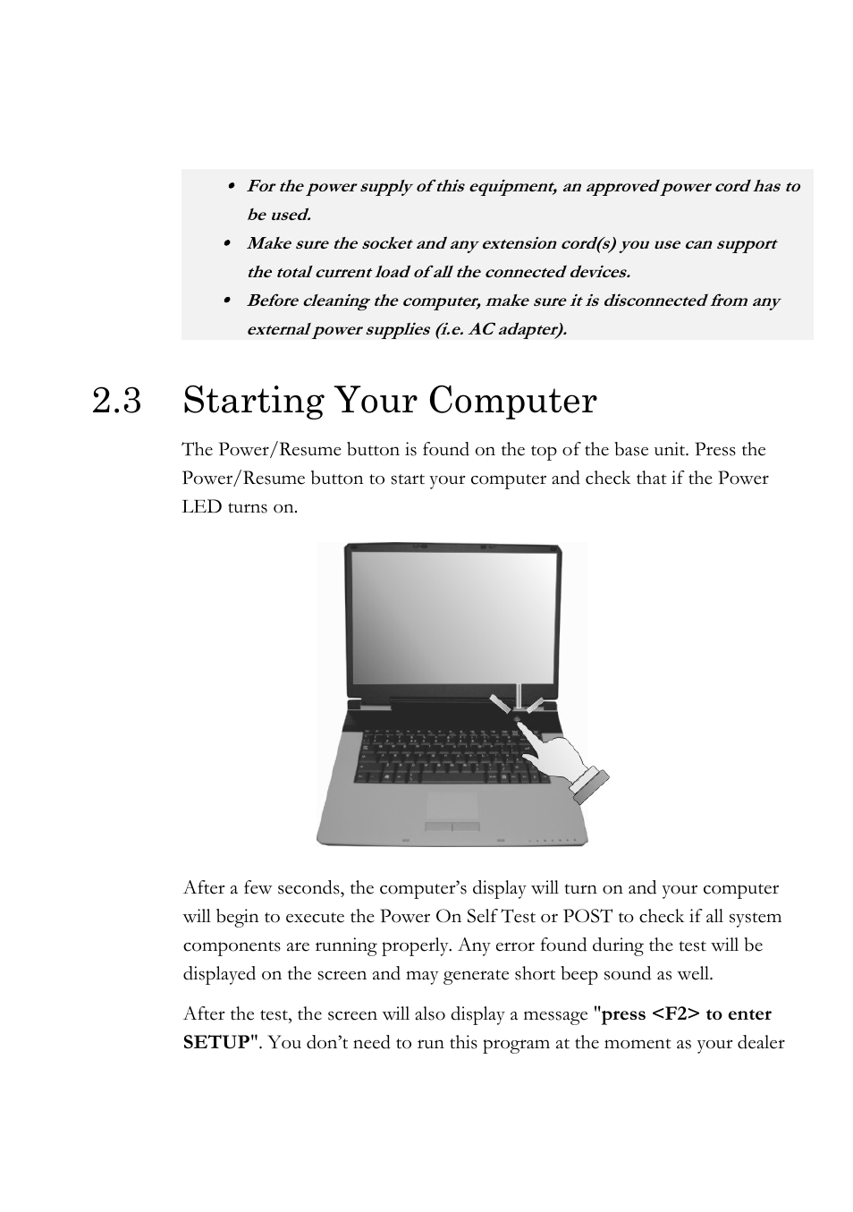 3 starting your computer | Everex Stepnote NC User Manual | Page 36 / 140