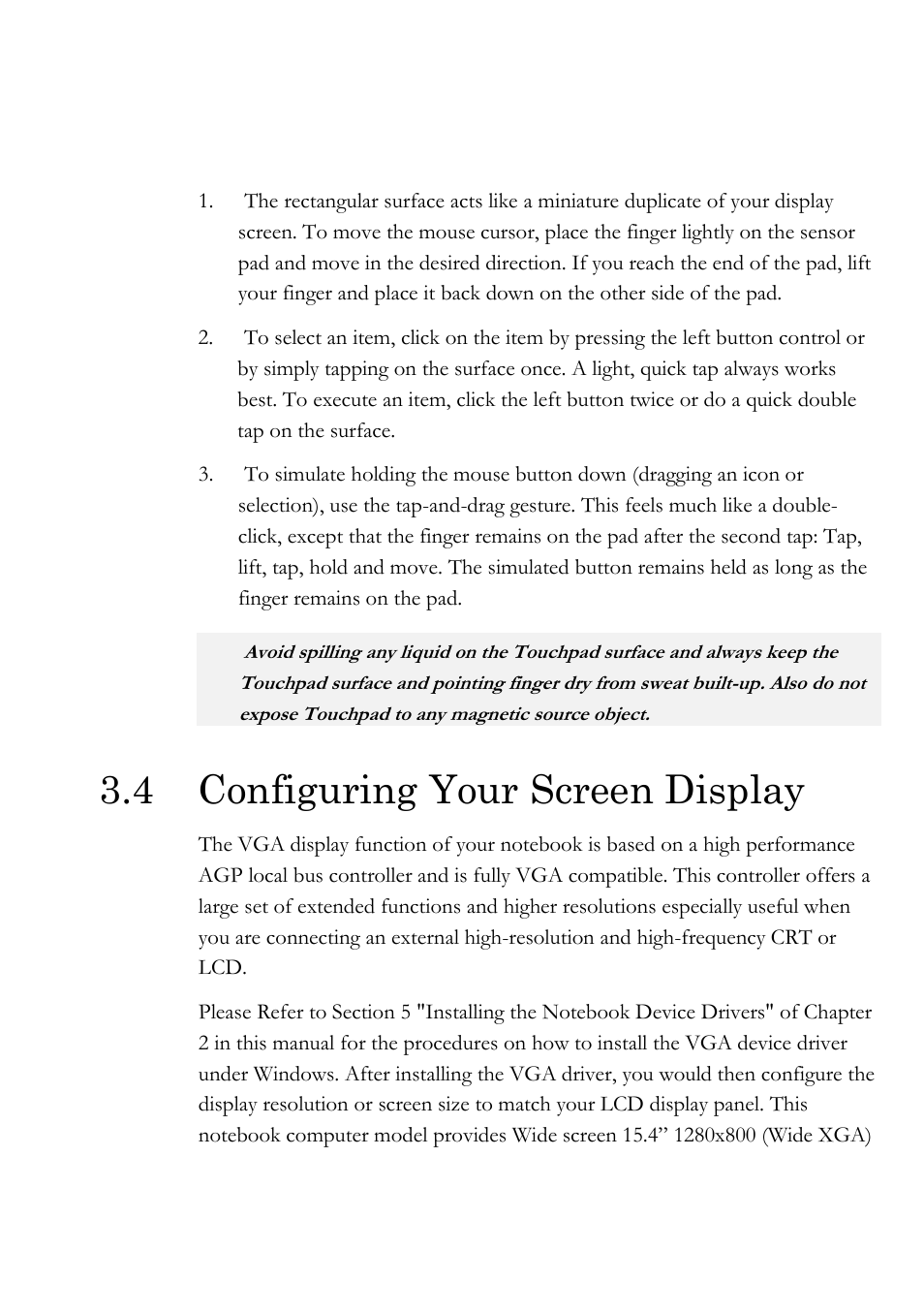 4 configuring your screen display | Everex Stepnote NC User Manual | Page 48 / 140