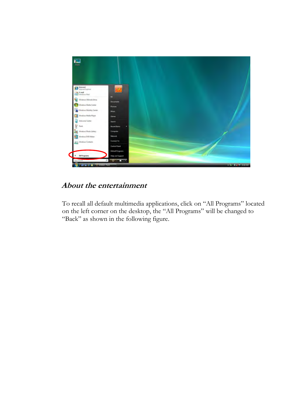 About the entertainment | Everex Stepnote NC User Manual | Page 57 / 140
