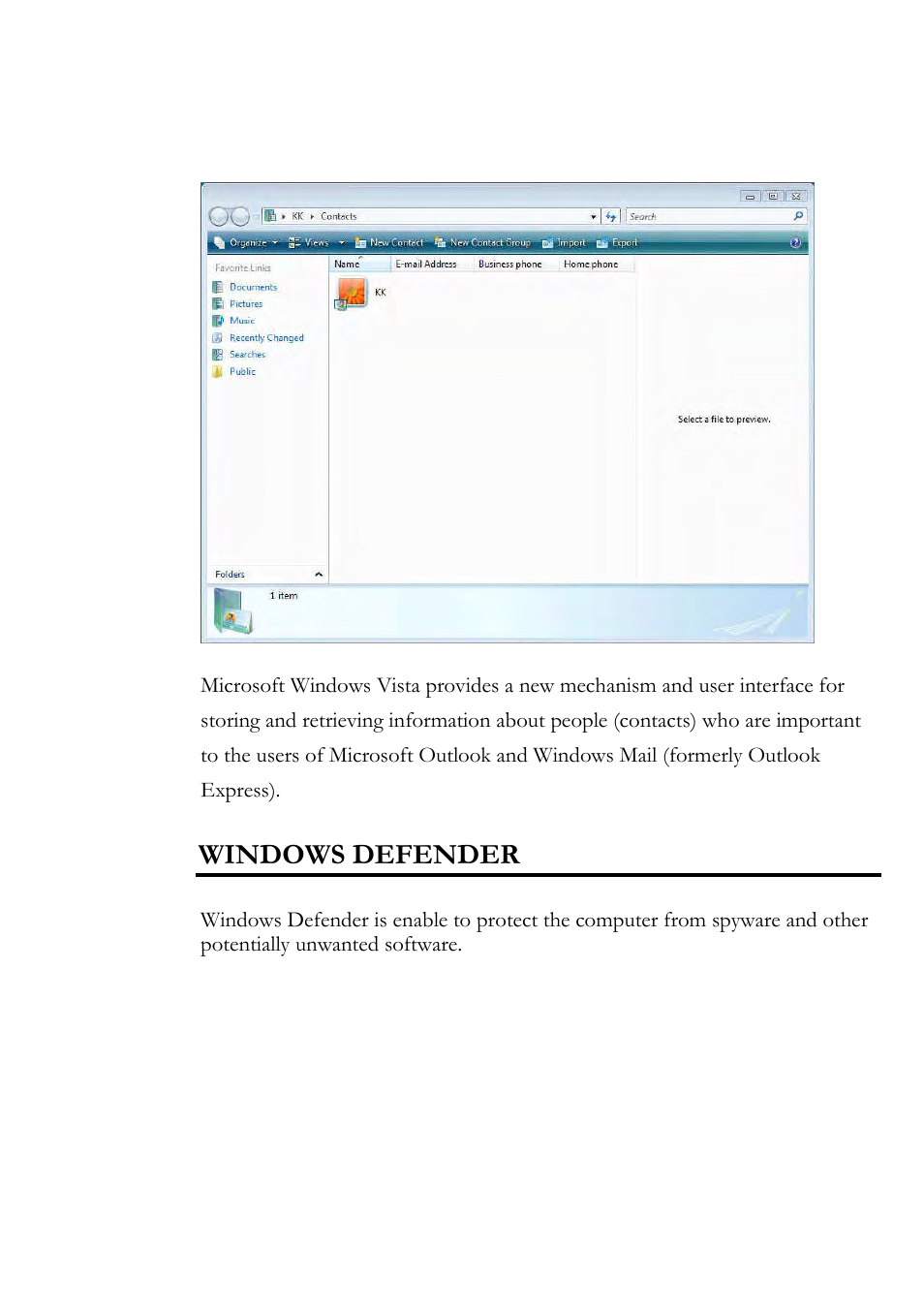 Windows defender | Everex Stepnote NC User Manual | Page 62 / 140