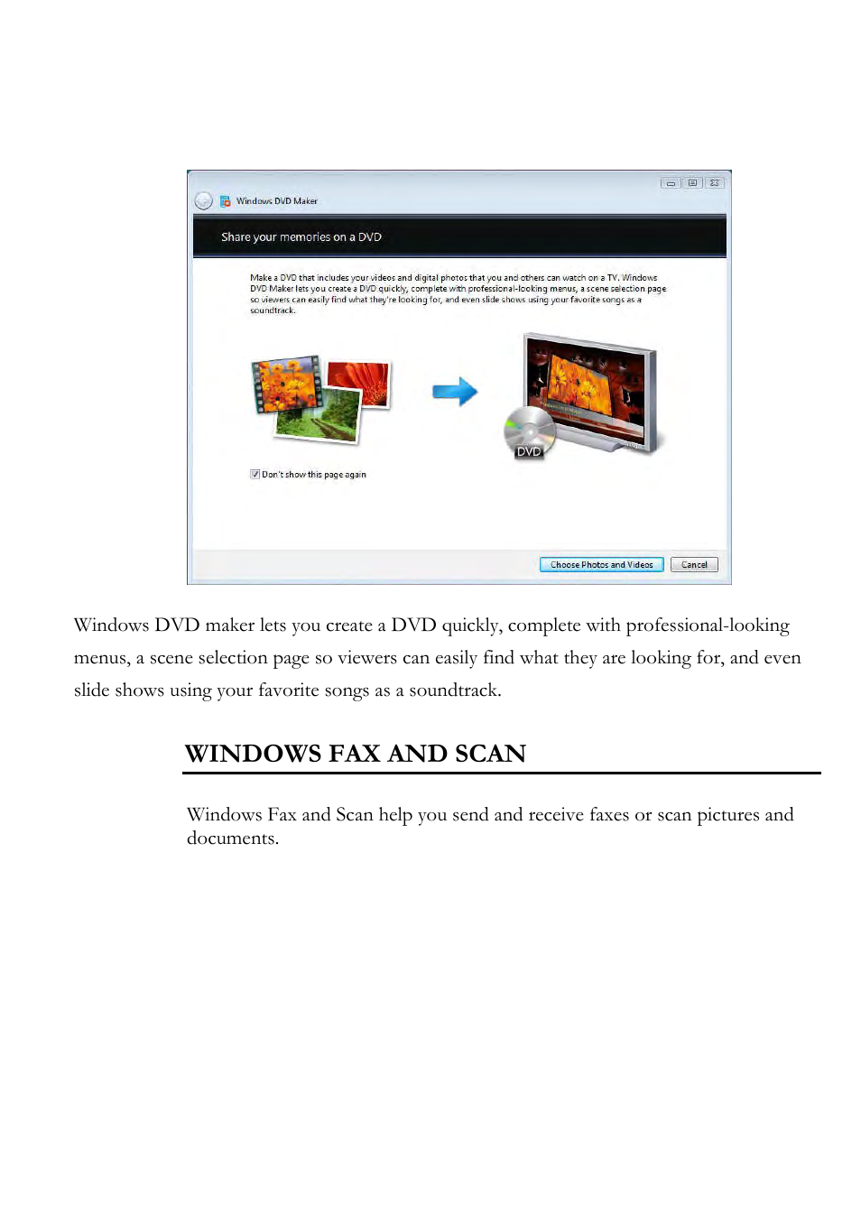 Windows fax and scan | Everex Stepnote NC User Manual | Page 64 / 140