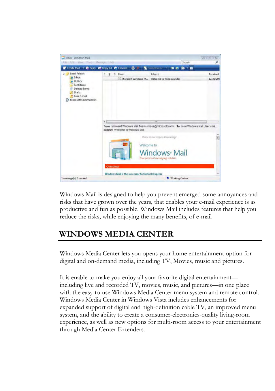 Windows media center | Everex Stepnote NC User Manual | Page 67 / 140
