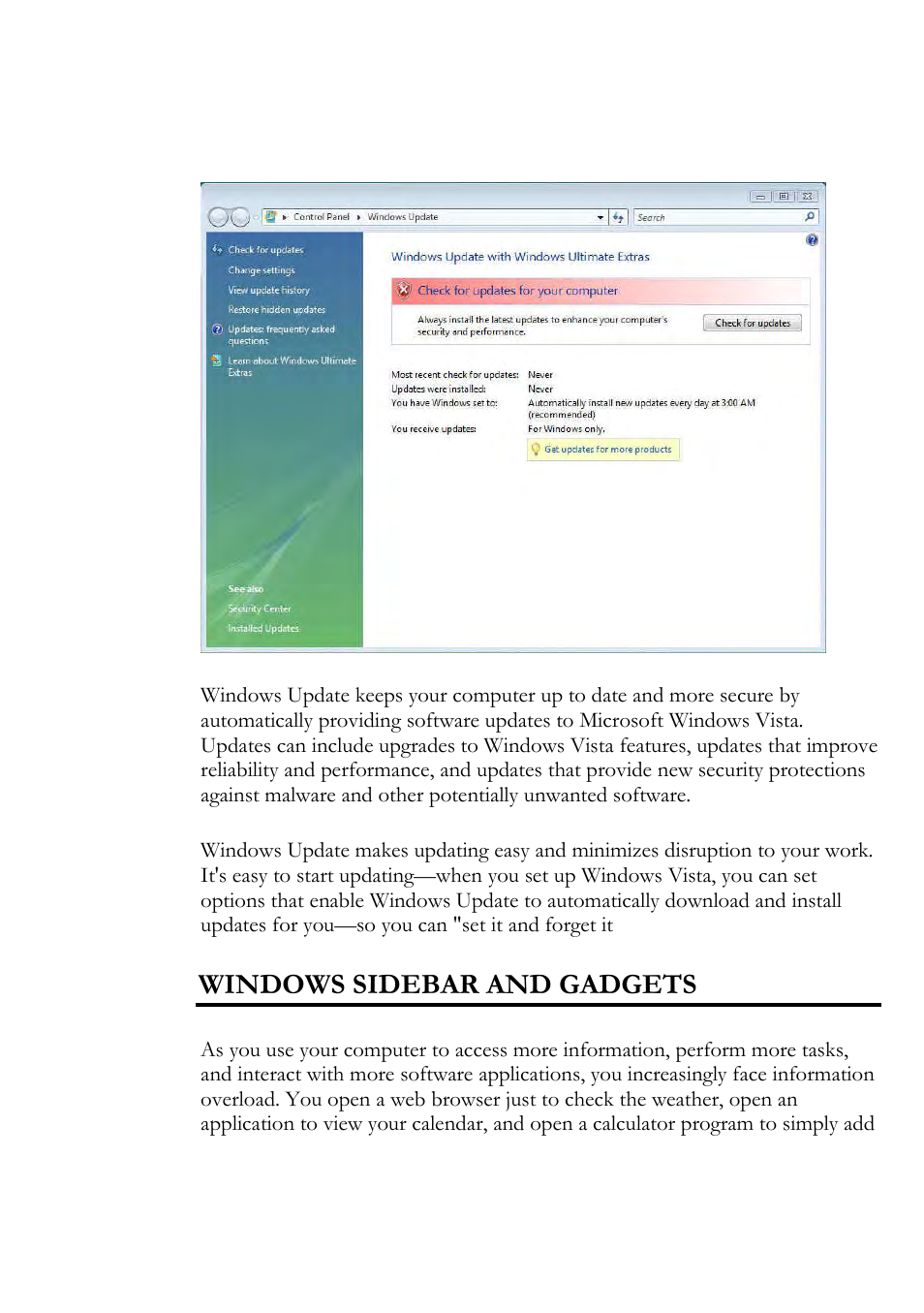 Windows sidebar and gadgets | Everex Stepnote NC User Manual | Page 72 / 140