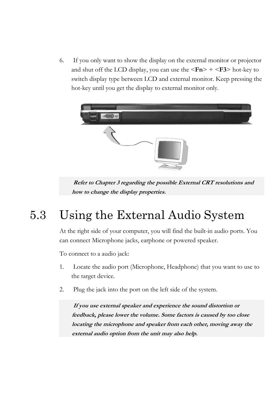 3 using the external audio system | Everex Stepnote NC User Manual | Page 80 / 140