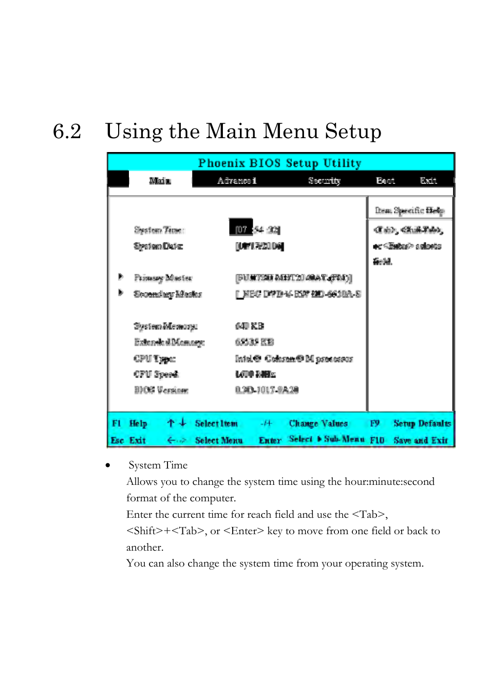 2 using the main menu setup | Everex Stepnote NC User Manual | Page 88 / 140